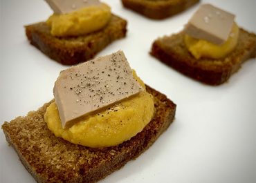 Pain d’épices, Butternut & verveine citron et Foie gras